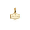 French Polynesia Passport Stamp Charm, Gold Mini