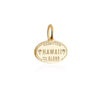 Hawaii Passport Stamp Charm, Gold Mini