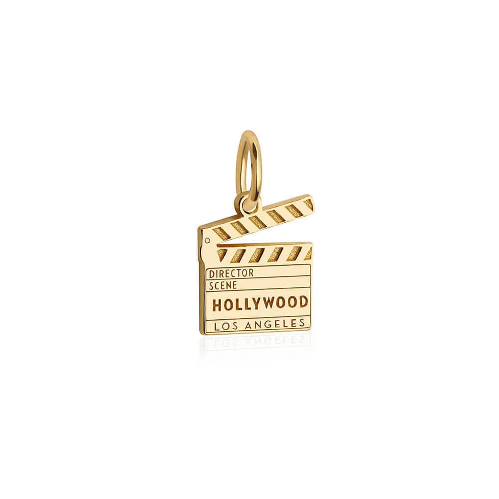 Hollywood Clapboard Charm, Gold Mini