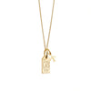 Las Vegas Mini Luggage Tag Necklace Gold