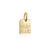 MIA Miami Luggage Tag Charm, Gold Mini