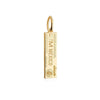 Mexico Passport Stamp Charm, Gold Mini