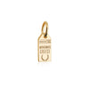 Myknos Greece Luggage Tag Charm, Gold Mini