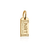 Tokyo Japan NRT Luggage Tag Charm, Gold Mini