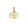 Puerto Rico Passport Stamp Charm, Gold Mini