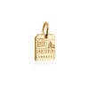 Santorini Greece Luggage Tag Charm, Gold Mini