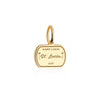 Saint Lucia Passport Stamp Charm, Gold Mini