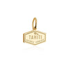 Tahiti Passport Stamp Charm, Gold Mini