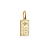 Turks & Caicos Passport Stamp Charm, Gold Mini