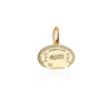 United States Passport Stamp Charm, Gold Mini