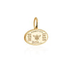 United States Virgin Islands Passport Stamp Charm, Gold Mini