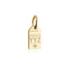 Toronto YYZ Luggage Tag Charm, Gold Mini