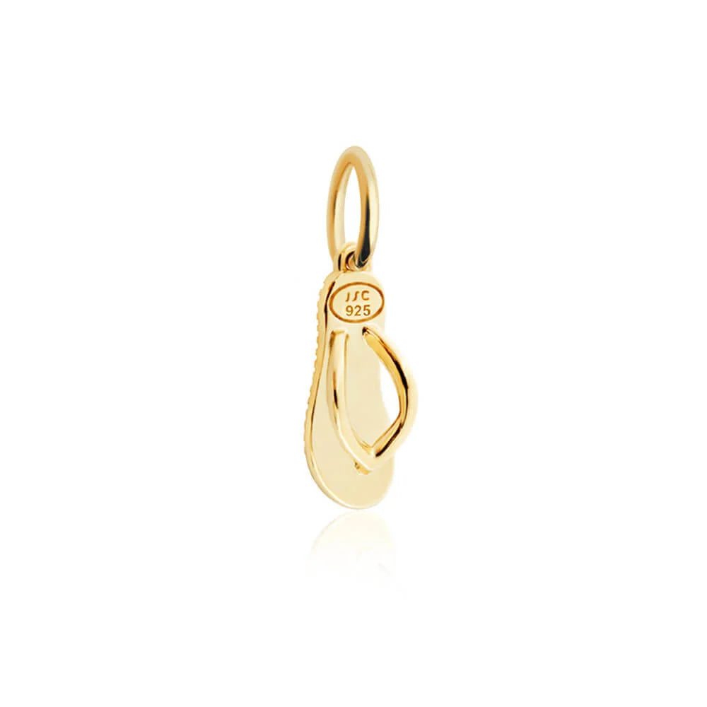 Flip Flop Charm, Gold Mini