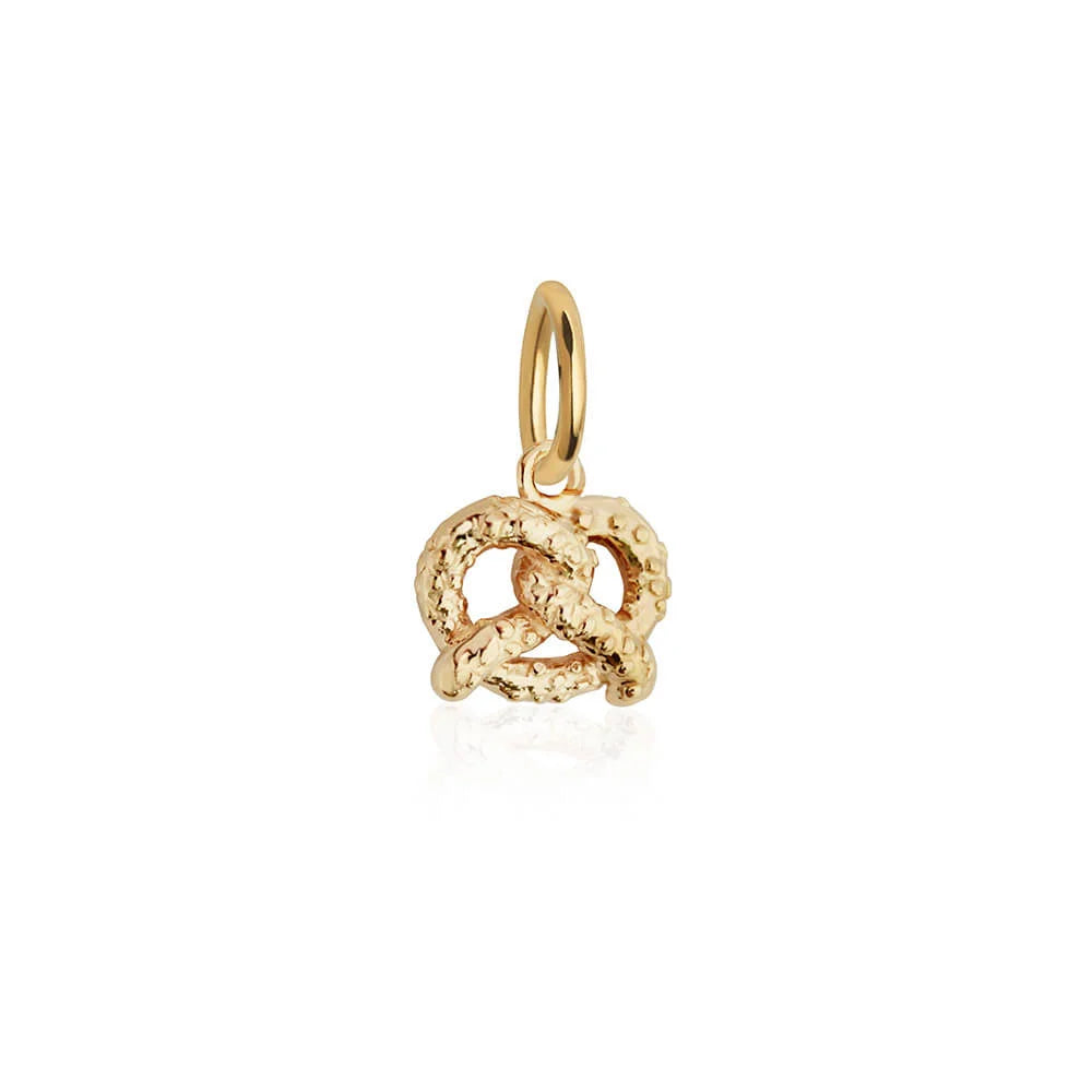 Pretzel Charm, Gold Mini