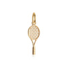 Gift: Tennis Racquet Charm, Gold Mini