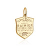 Rainier National Park Charm, Solid Gold