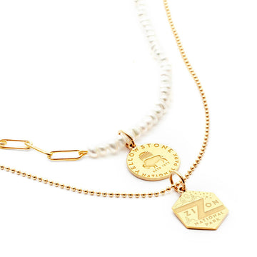 National Park Necklace Bundle, 2 gold charms