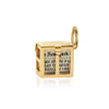 New York Newspaper Charm, Solid Gold