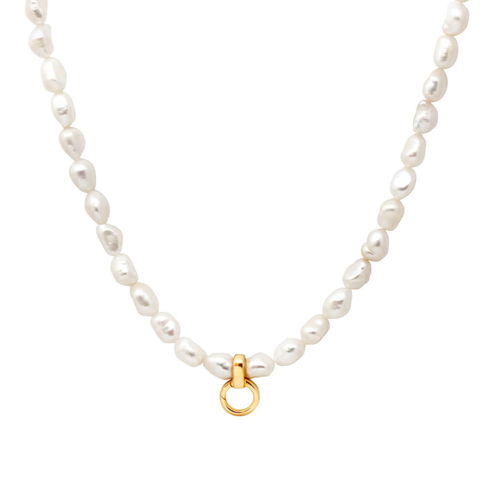 Pearl Chain Necklace, 18