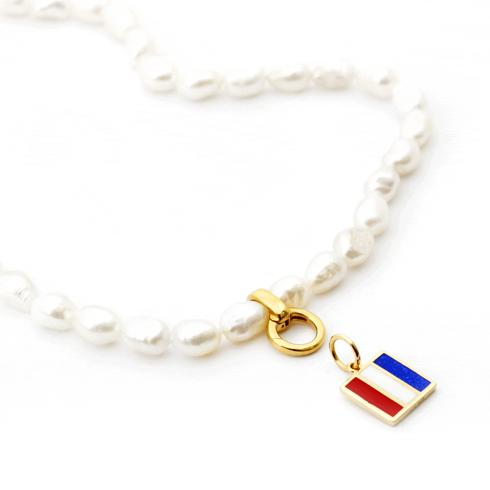 Pearl Chain Necklace, 18