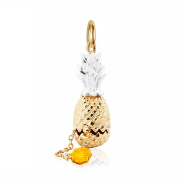 Pineapple Charm, Gold Two-Tone