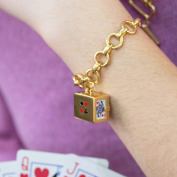 Playing Cards Charm, Solid Gold