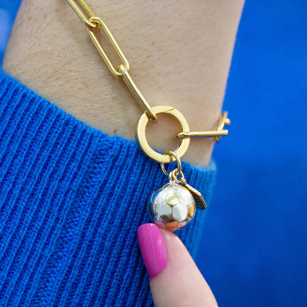Soccer Ball Charm, Gold Two-Tone