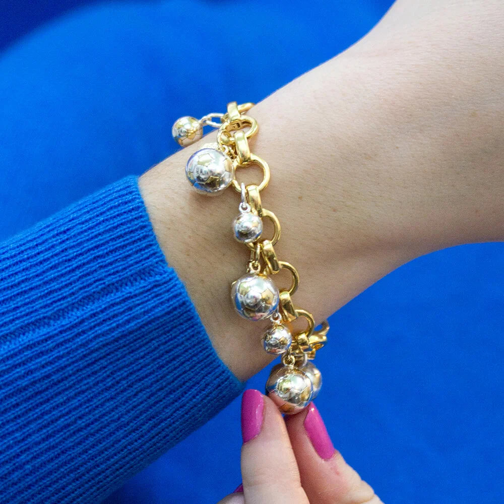 Soccer Ball Charm, Gold Two-Tone