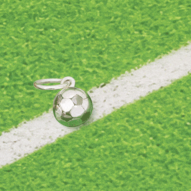 Soccer Ball Charm, Gold Two-Tone