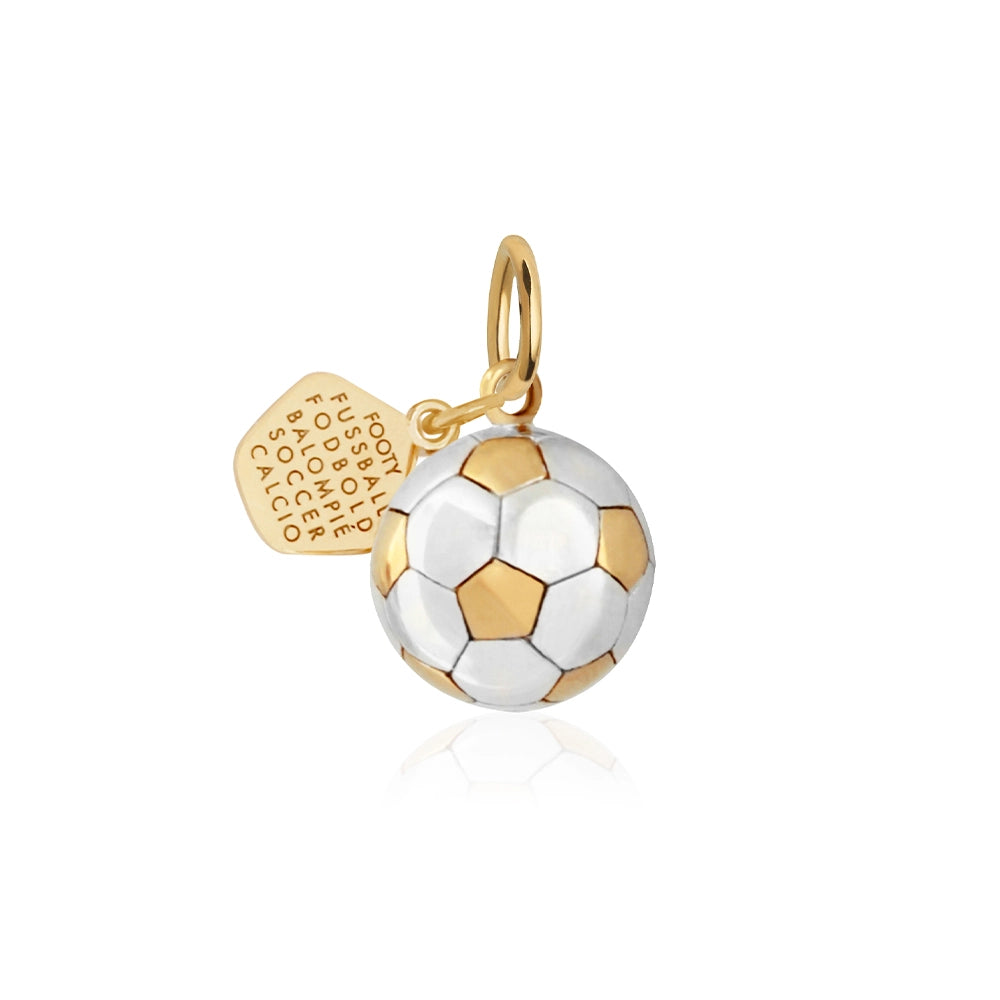 Soccer Ball Charm, Gold Two-Tone