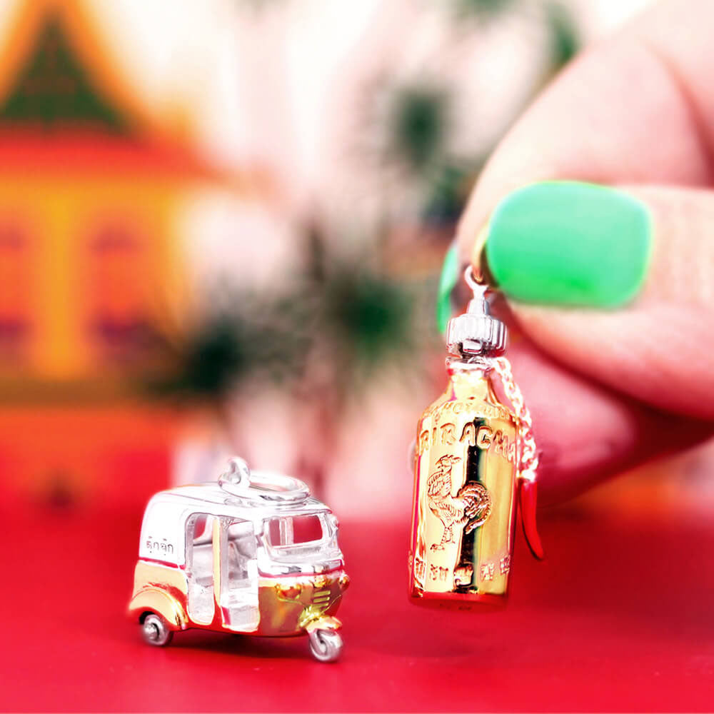 TukTuk Charm, Solid Gold Two-Tone