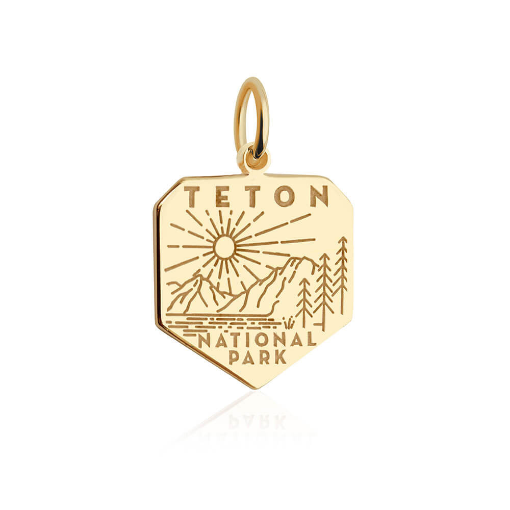 gold vermeil solid gold teton national park charm