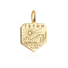 Grand Teton National Park Charm, Solid Gold