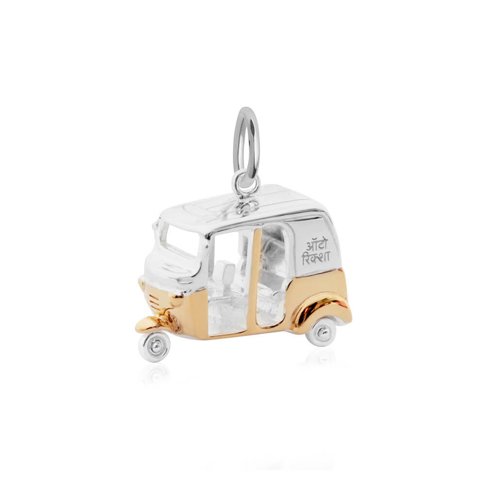 TukTuk Charm, Solid Gold Two-Tone