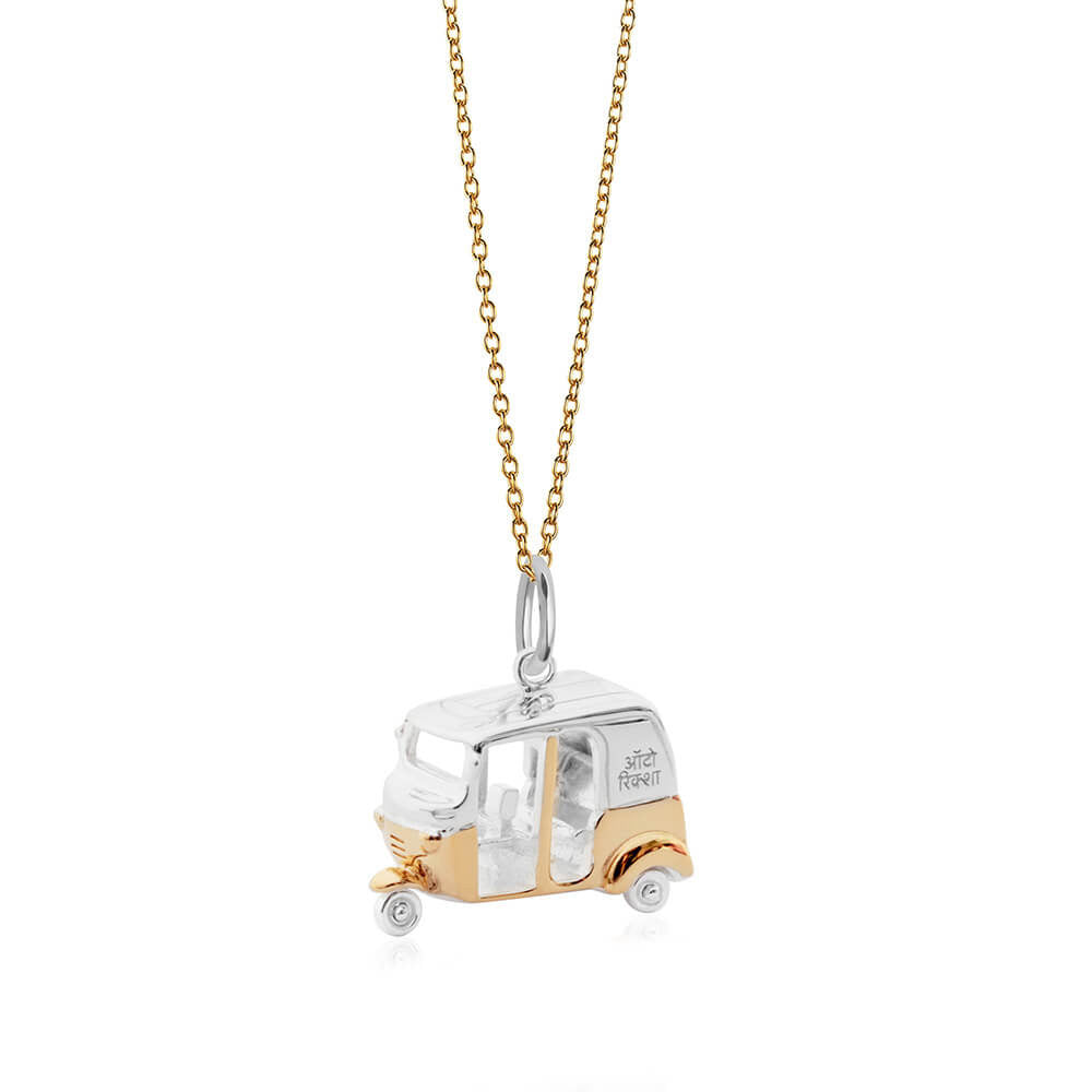 TukTuk Charm, Solid Gold Two-Tone