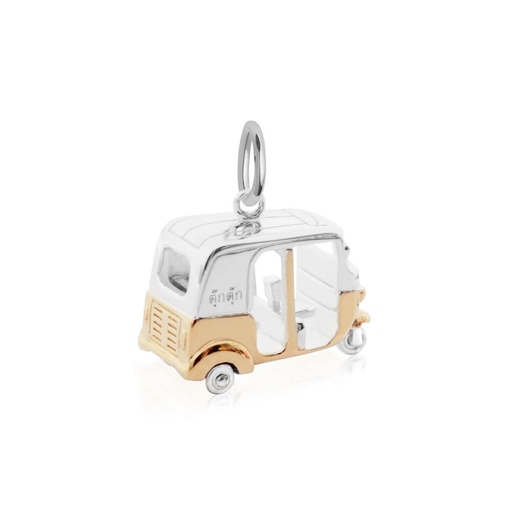 TukTuk Charm, Solid Gold Two-Tone
