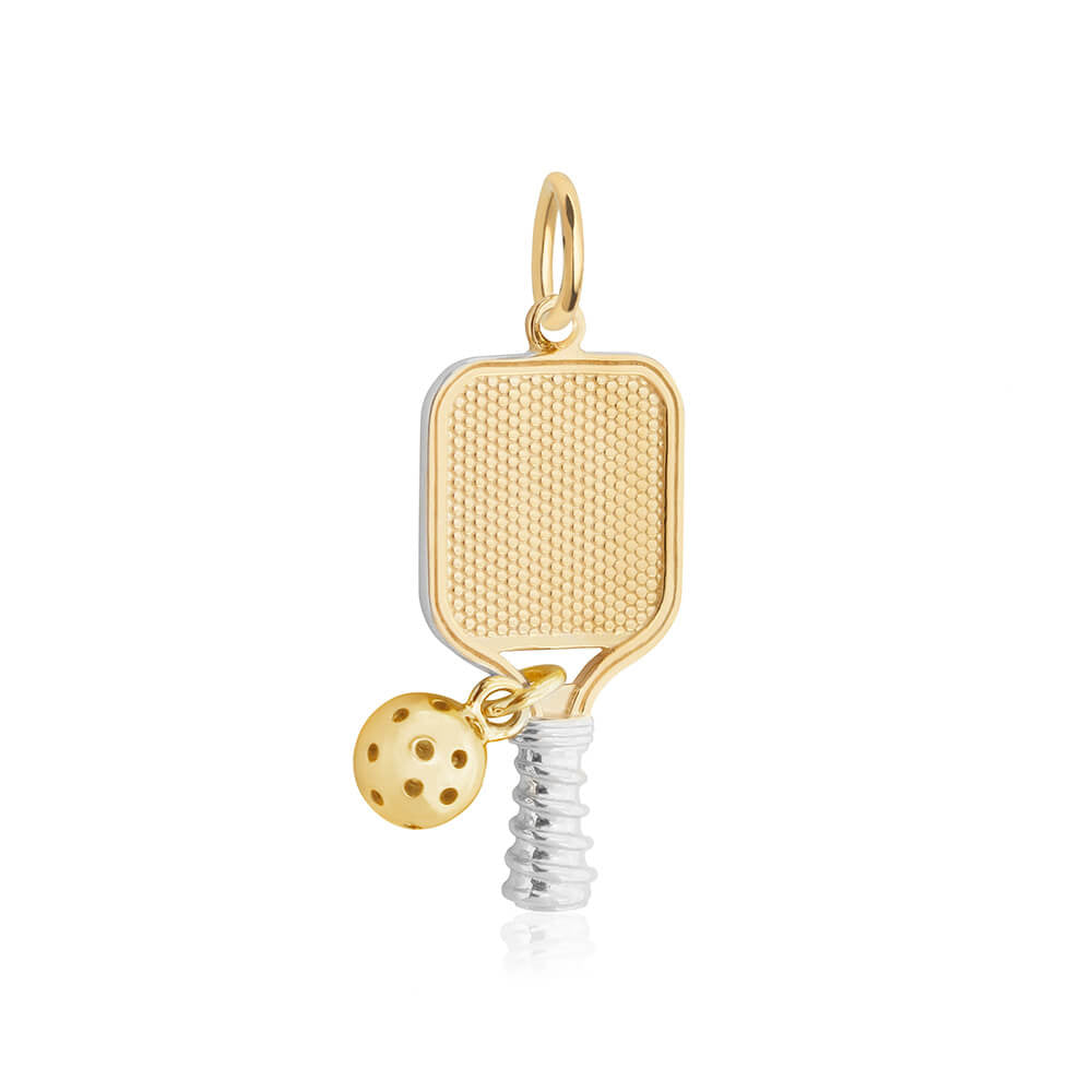 Pickleball Racket Charm, Two-Tone