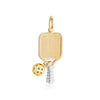 Pickleball Racket Charm, Two-Tone