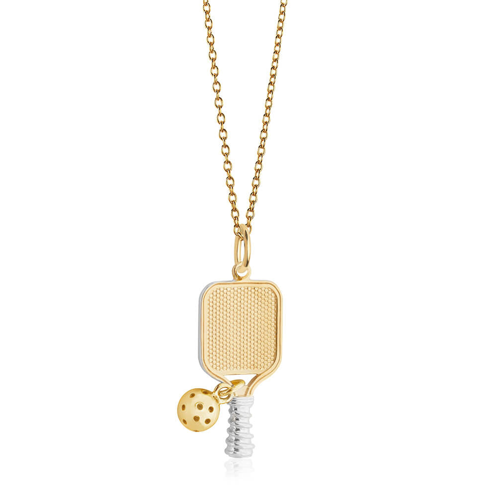 Pickleball Racket Charm, Two-Tone