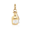Caribbean Rum Bottle Charm, Solid Gold Two-Tone