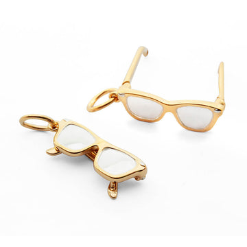 Way Tan Sunglasses Charm, Gold Two-Tone