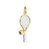 Tennis Racquet Charm, Gold