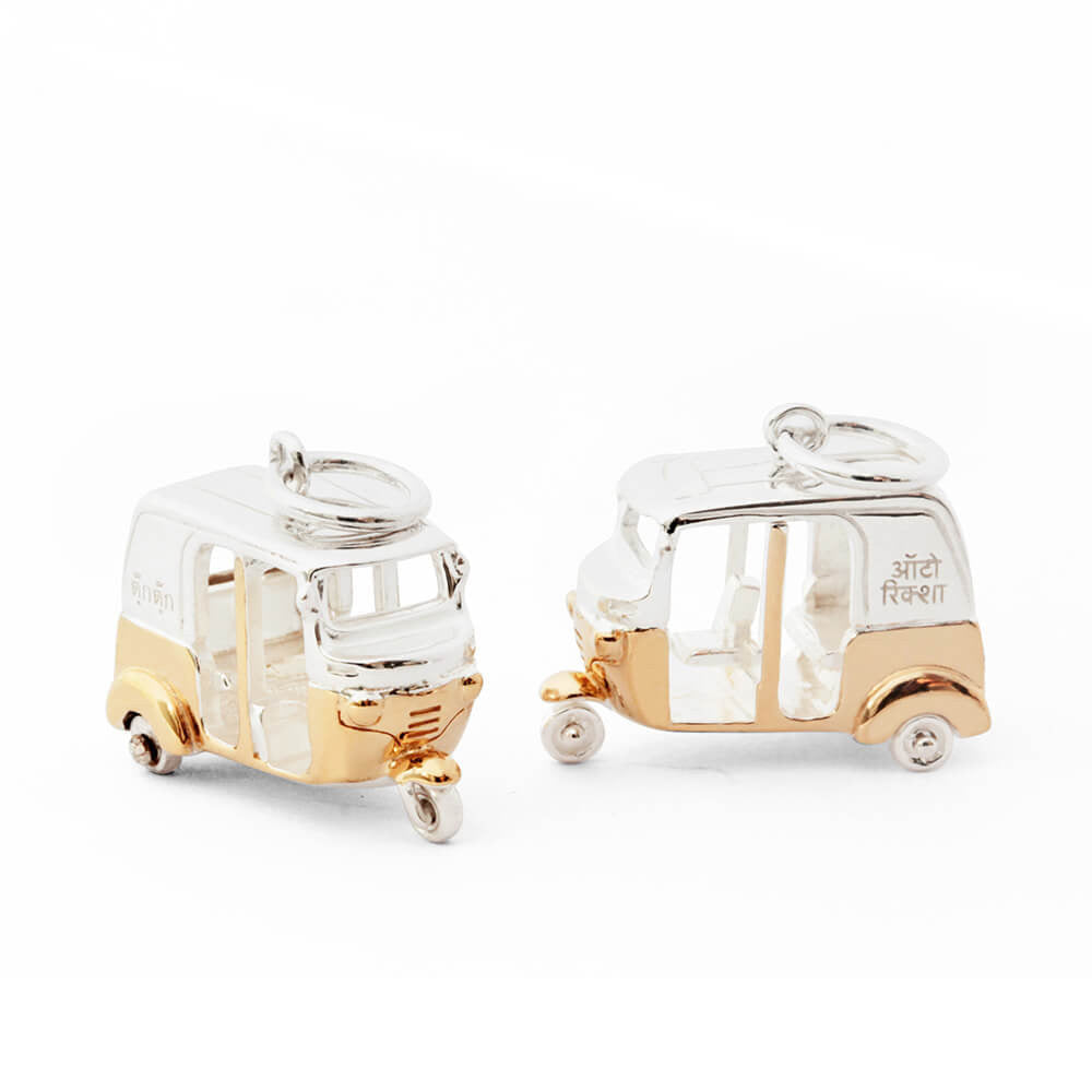 TukTuk Charm, Solid Gold Two-Tone