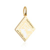Glacier National Park Charm, Solid Gold Enamel