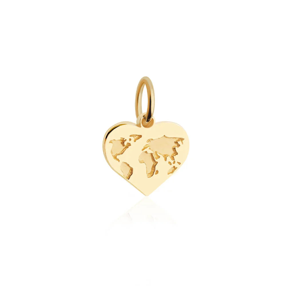 World Heart Map Gold Mini