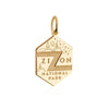 gold vermeil solid gold engraved zion national park charm