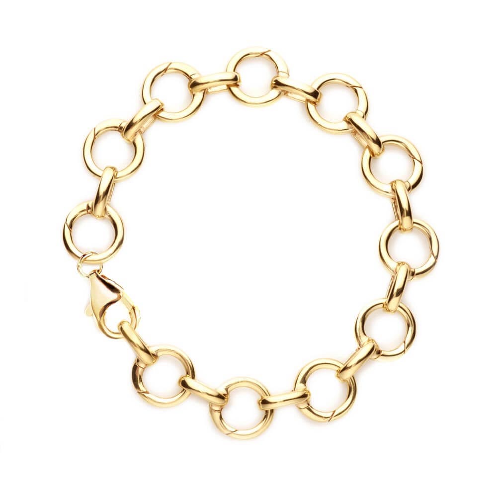 Bracelet Bundle: 12 Solid Gold Passport Stamp Charms