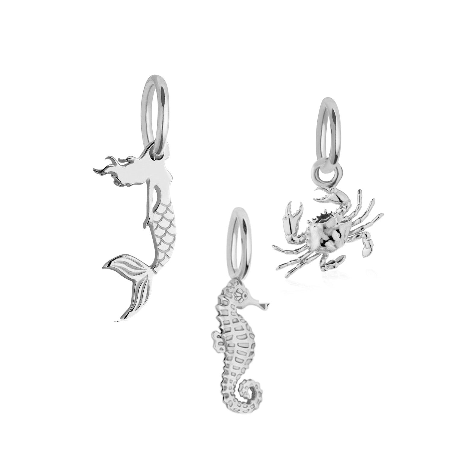 Travel Icon Charms, Silver Mini