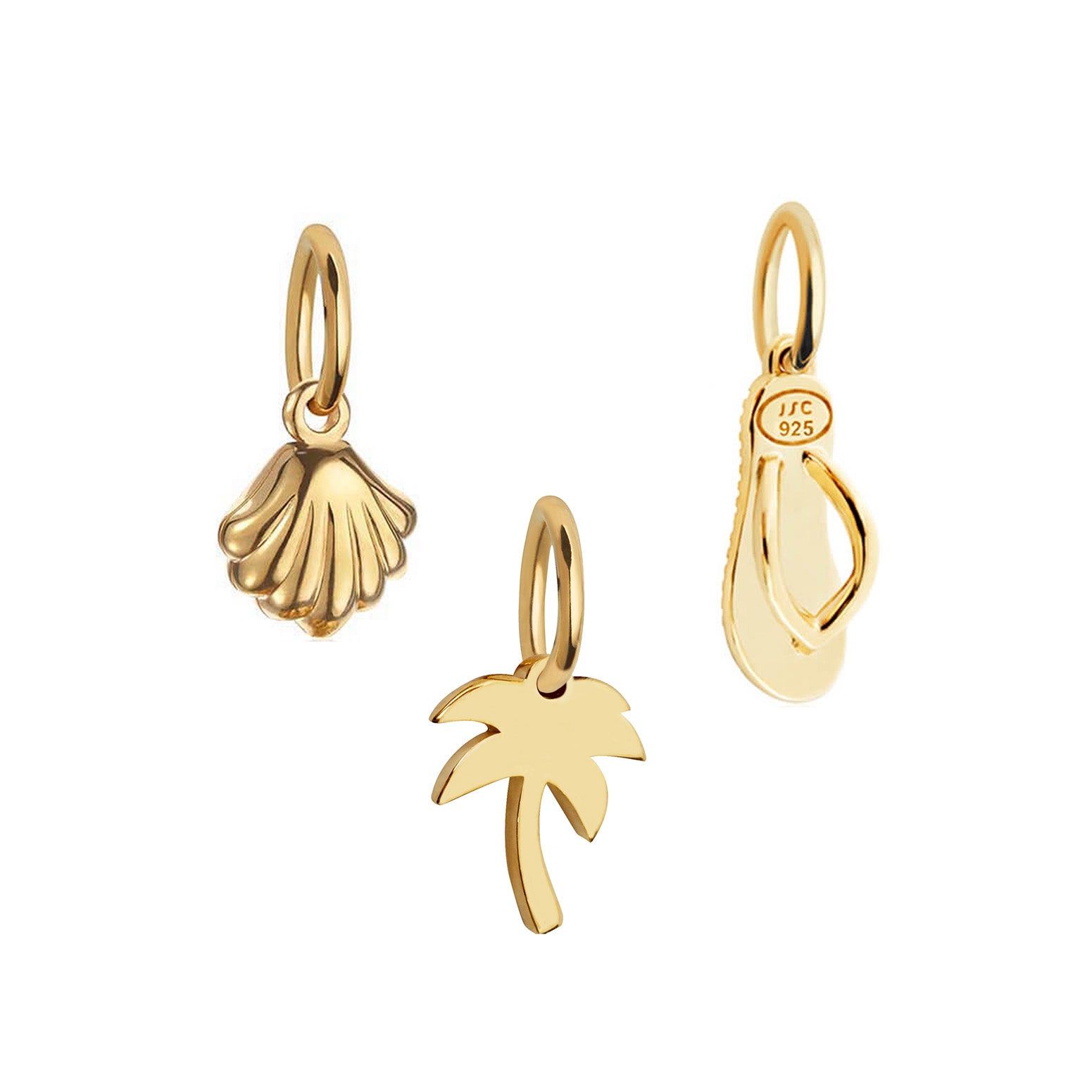 Travel Icon Charms, Gold Mini