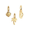 Travel Icon Charms, Gold Mini